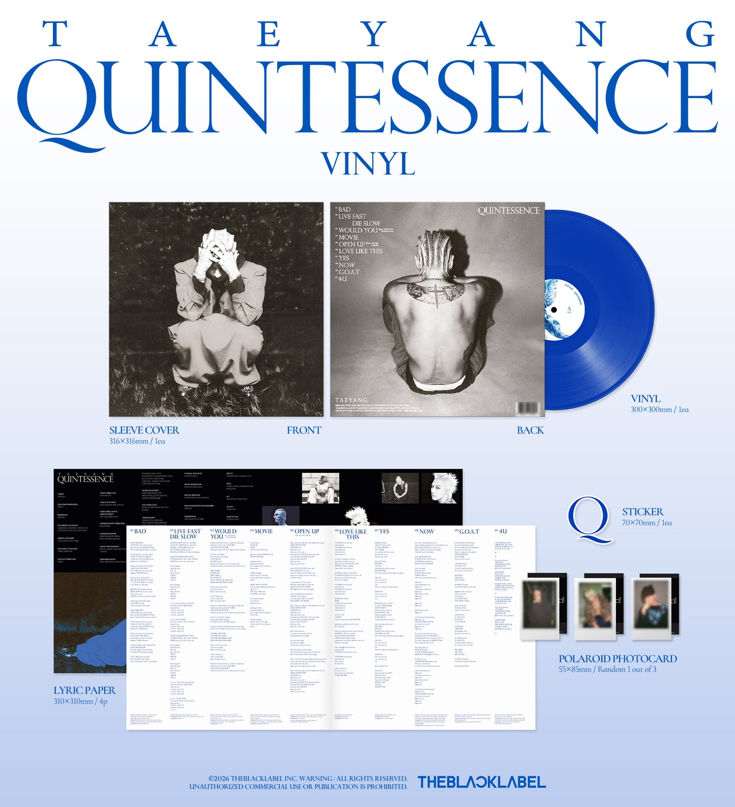 [PRE-ORDER] TAEYANG - ‘QUINTESSENCE’ (VINYL)
