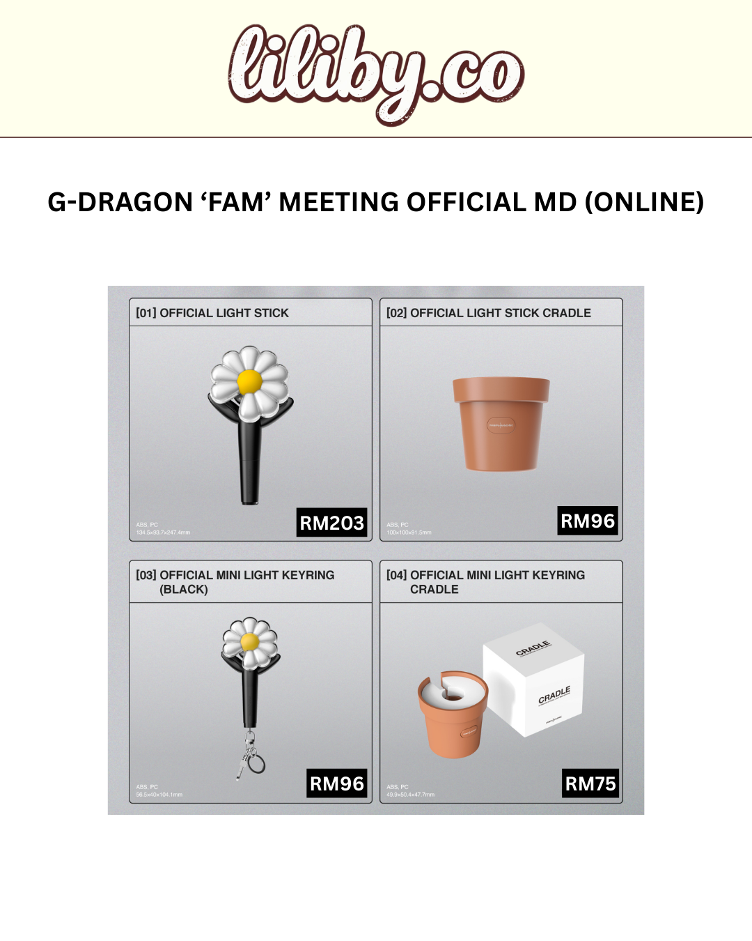 [PRE-ORDER] G-DRAGON ‘FAM’ MEETING OFFICIAL MD (ONLINE)