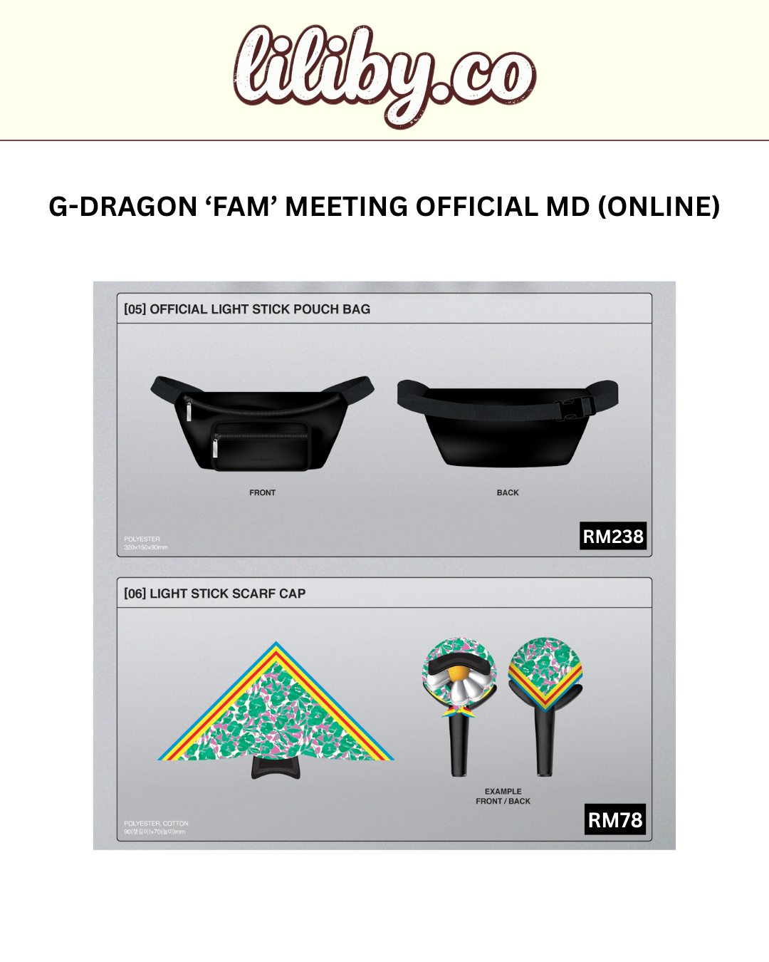 [PRE-ORDER] G-DRAGON ‘FAM’ MEETING OFFICIAL MD (ONLINE)