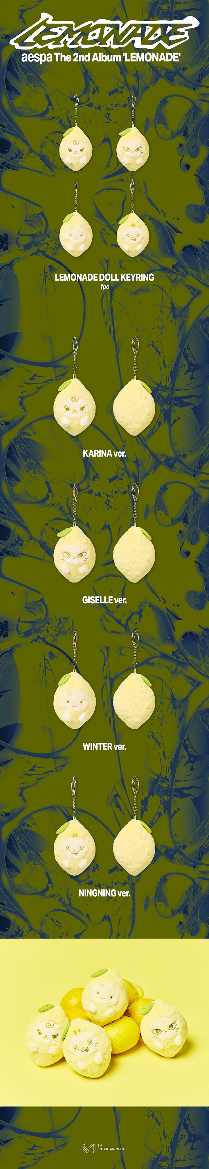 [PRE-ORDER] AESPA - [aespa WEEK - MAKE IT LEMONADE MD] LEMONADE DOLL KEYRING