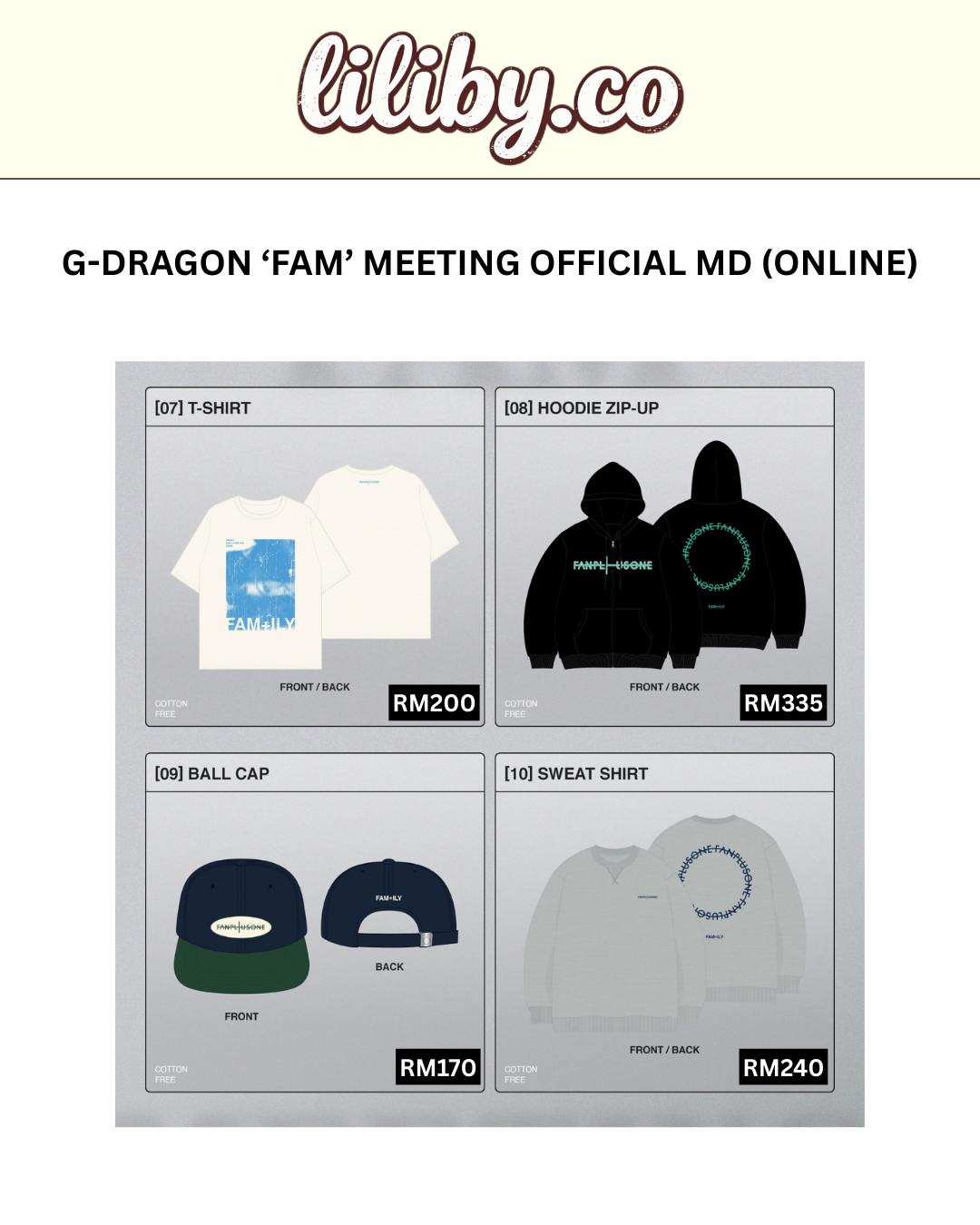 [PRE-ORDER] G-DRAGON ‘FAM’ MEETING OFFICIAL MD (ONLINE)