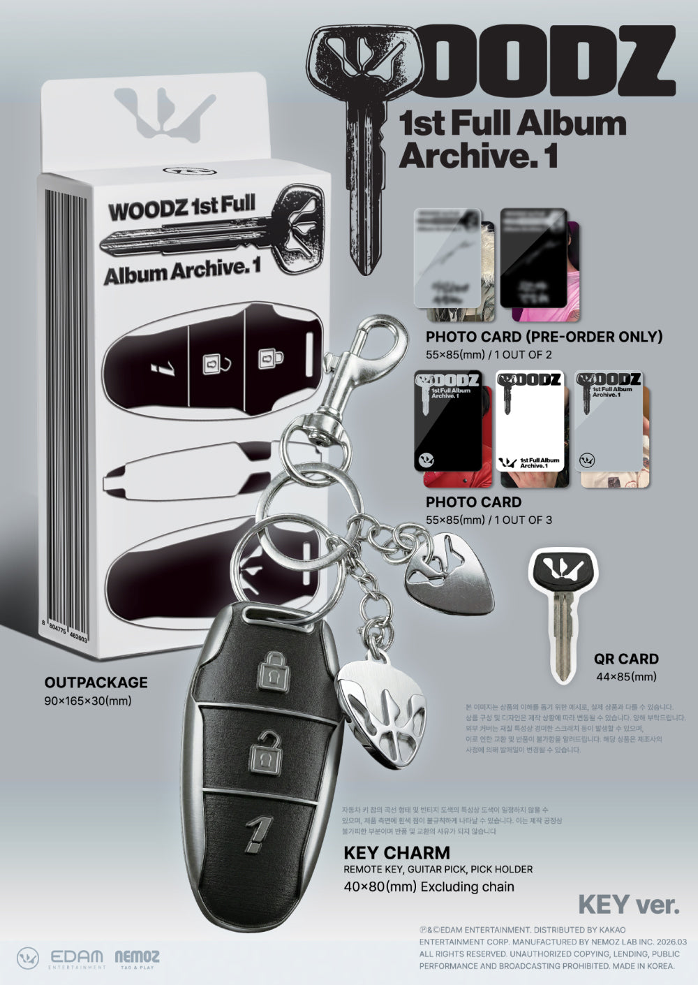 [PRE-ORDER] WOODZ 1st Album [Archive. 1] (Key Ver.)