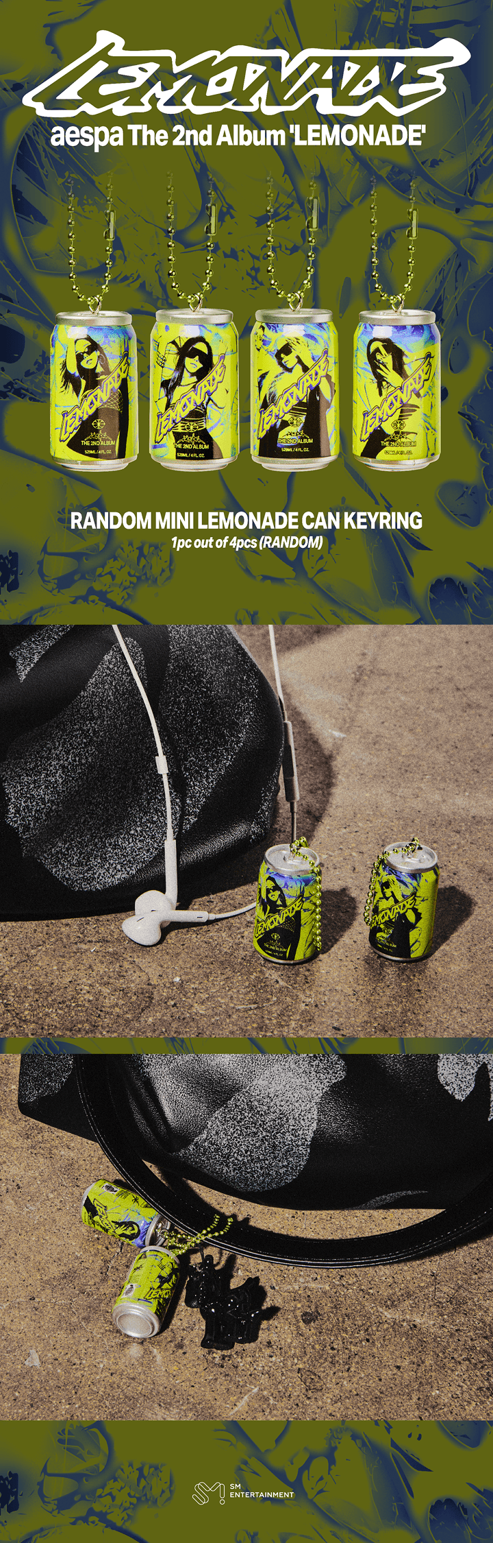 [PRE-ORDER] AESPA - [aespa WEEK - MAKE IT LEMONADE MD] RANDOM MINI LEMONADE CAN KEYRING