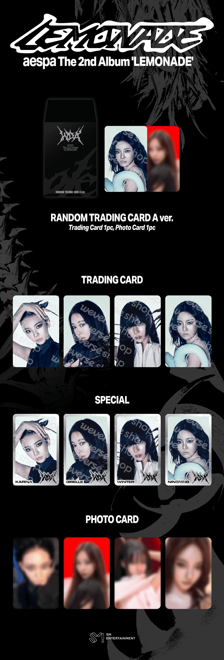 [PRE-ORDER] AESPA - [aespa WEEK - MAKE IT LEMONADE MD] RANDOM TRADING CARD_A ver.