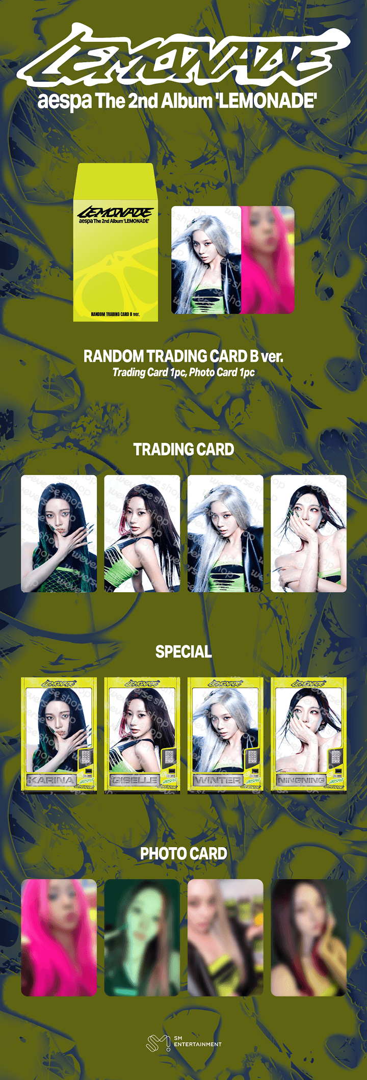 [PRE-ORDER] AESPA - [aespa WEEK - MAKE IT LEMONADE MD] RANDOM TRADING CARD_B ver.