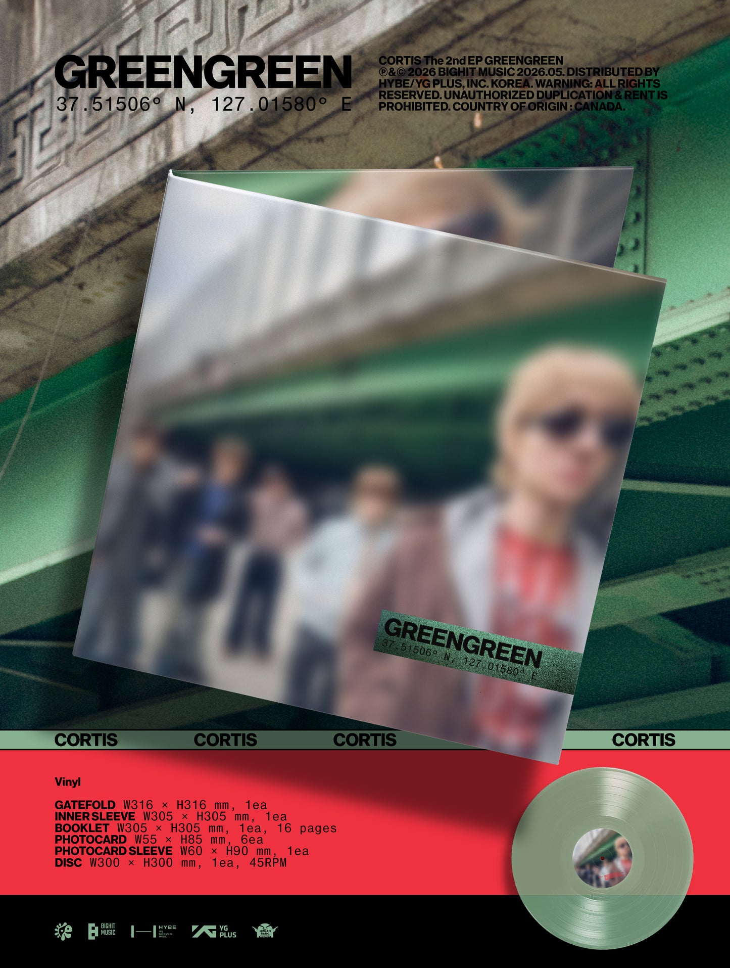 [PRE-ORDER] CORTIS  2nd EP Album [GREENGREEN] (Vinyl)