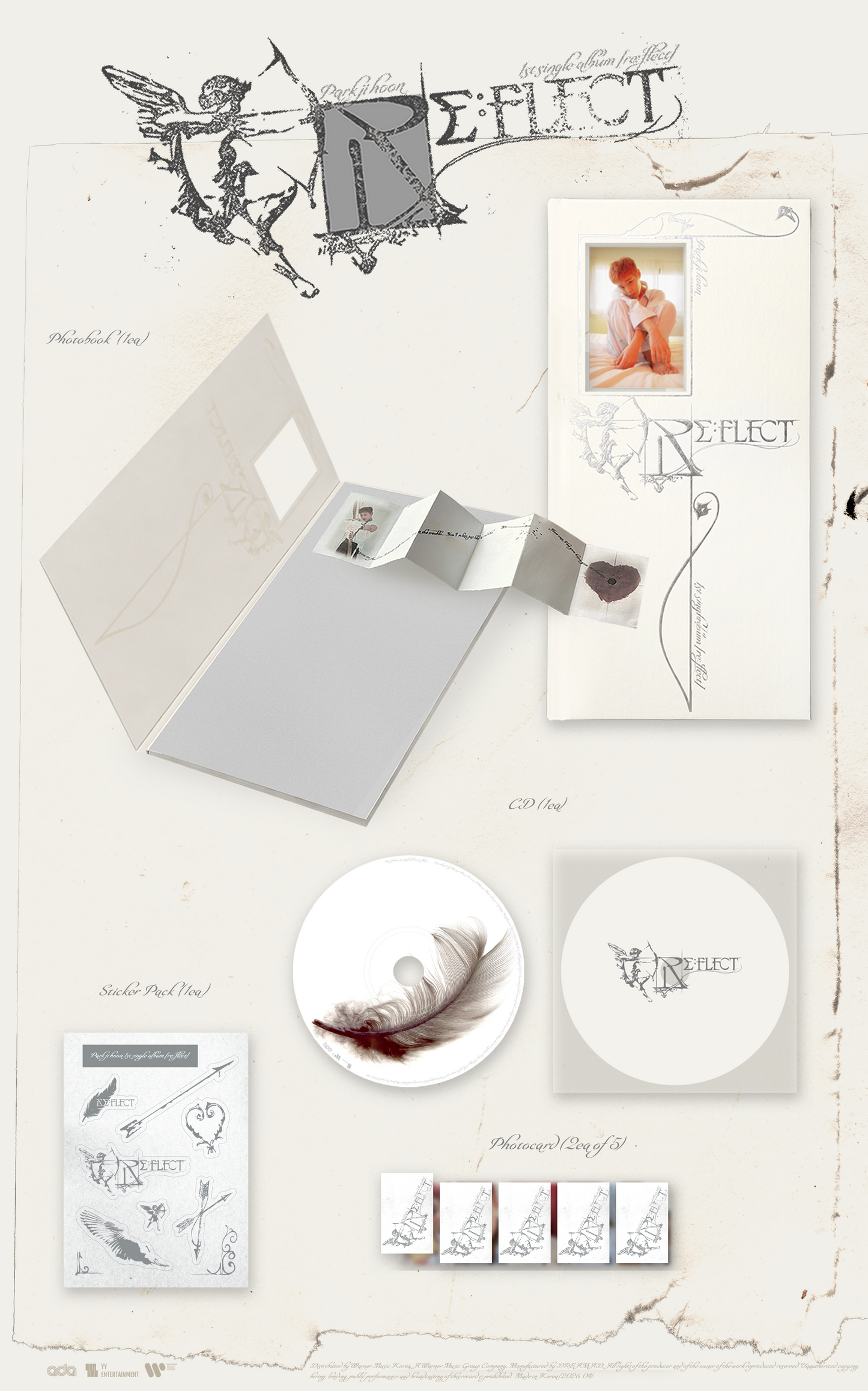 [PRE-ORDER] PARK JI HOON 1ST SINGLE ALBUM RE:FLECT
