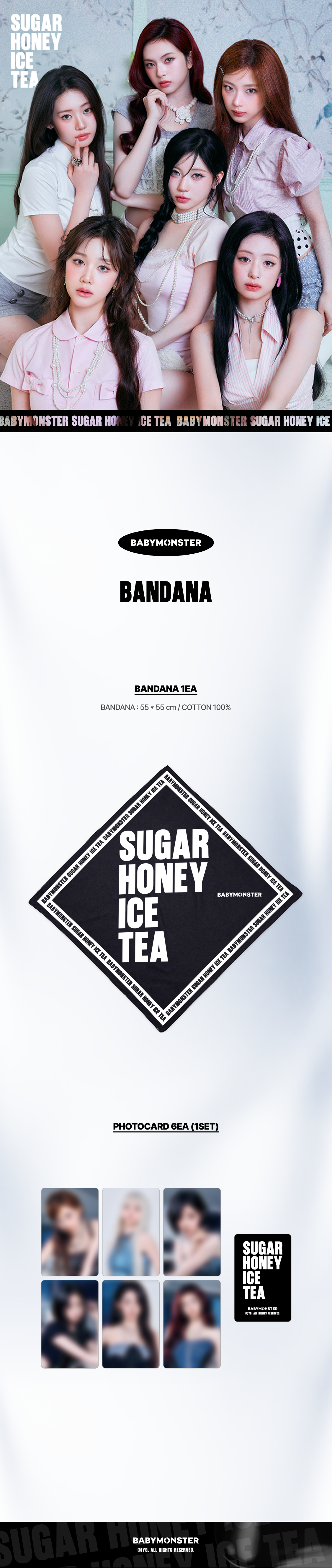 [PRE-ORDER]  BABYMONSTER - [SUGARHONEY] BANDANA