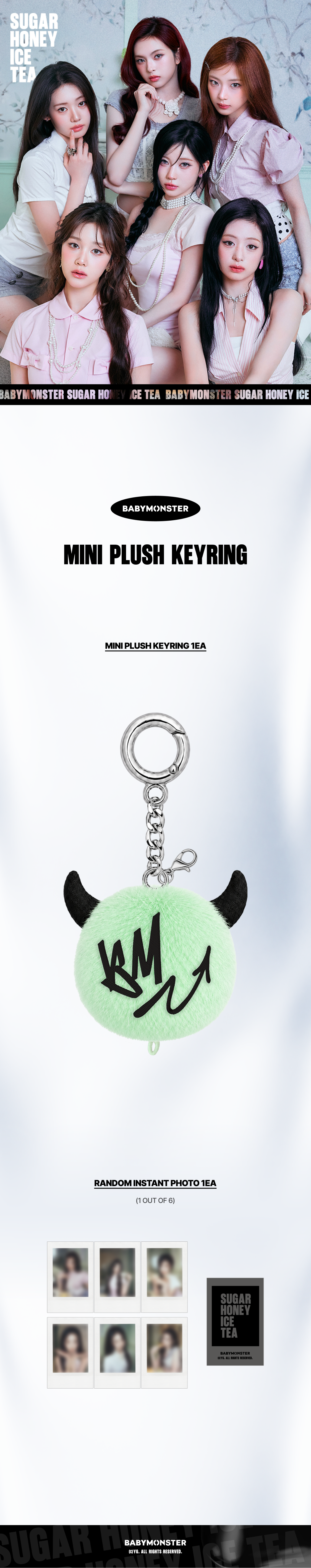 [PRE-ORDER]  BABYMONSTER - [SUGARHONEY] MINI PLUSH KEYRING