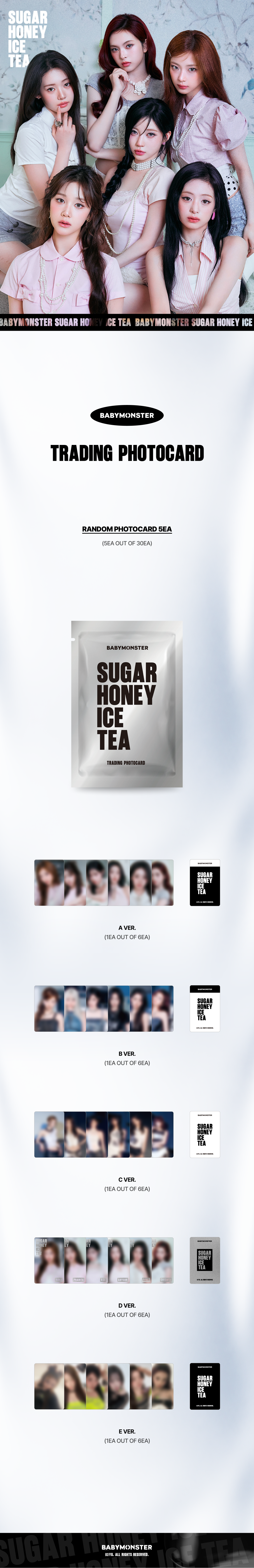 [PRE-ORDER]  BABYMONSTER - [SUGARHONEY] TRADING PHOTOCARD