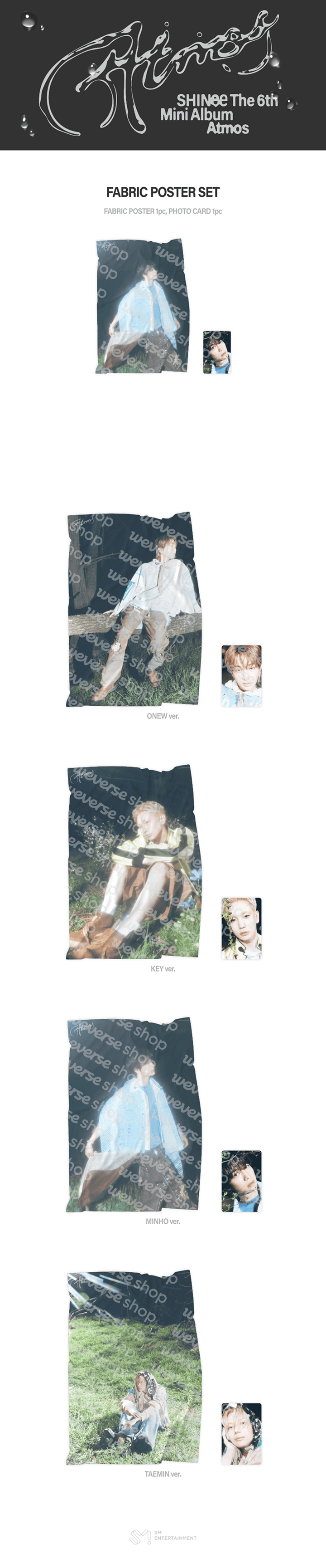 [PRE-ORDER] SHINee - 6th Mini Album [Atmos] FABRIC POSTER SET
