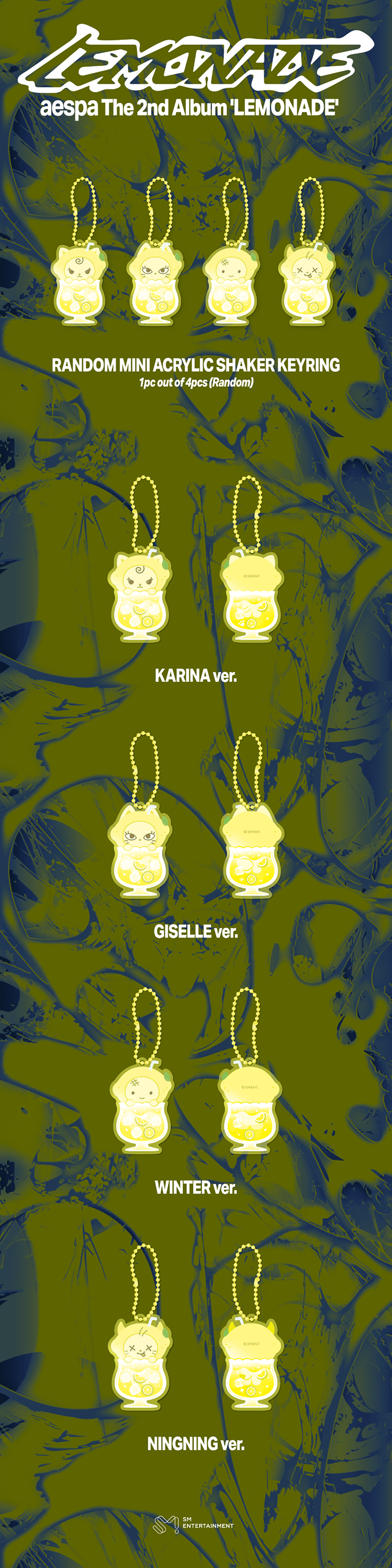[PRE-ORDER] AESPA - [aespa WEEK - MAKE IT LEMONADE MD] RANDOM MINI ACRYLIC SHAKER KEYRING
