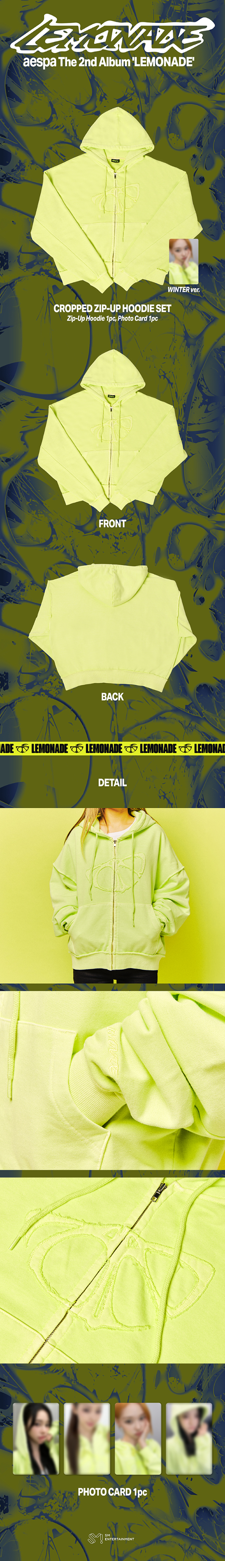 [PRE-ORDER] AESPA - [aespa WEEK - MAKE IT LEMONADE MD] CROPPED ZIP-UP HOODIE SET