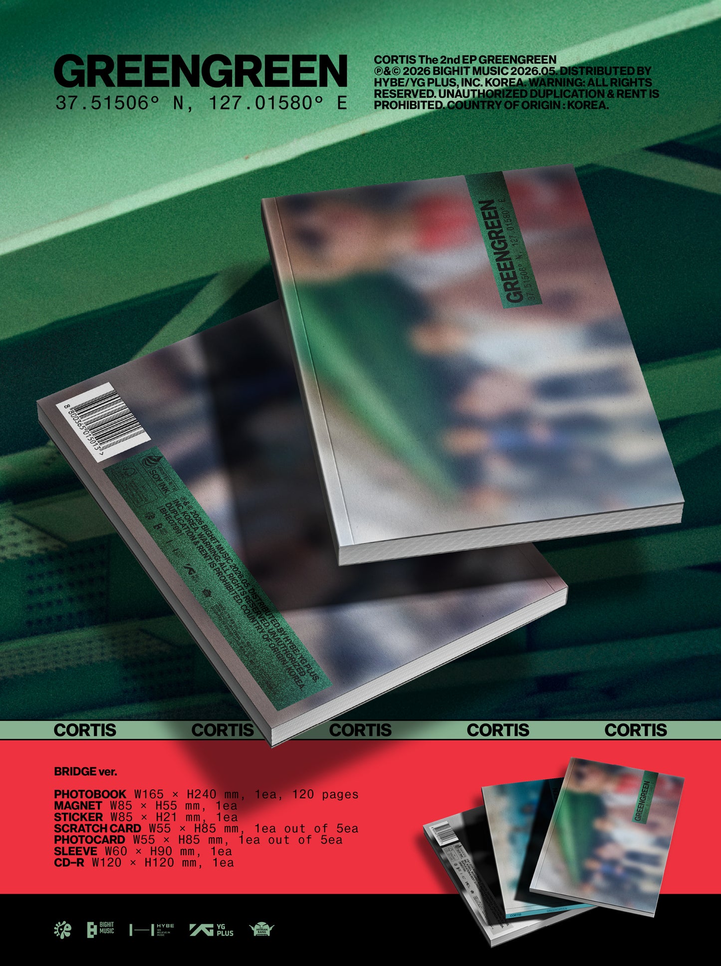 [READY STOCK] CORTIS  2nd EP Album [GREENGREEN] (Regular Album Ver.)