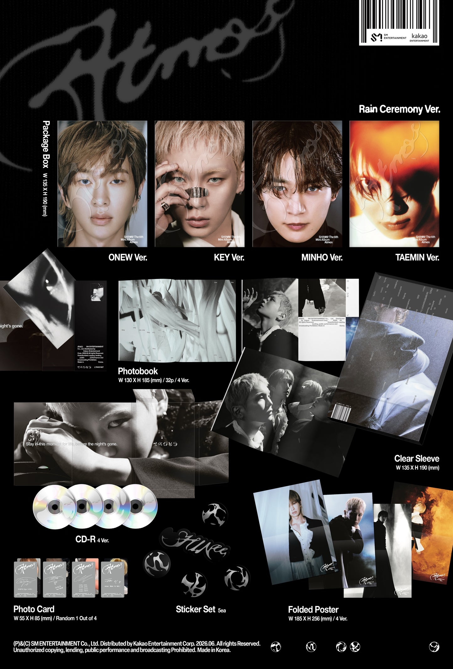 [PRE-ORDER] SHINee - 6th Mini Album [Atmos] (RaIn Ceremony Ver.)