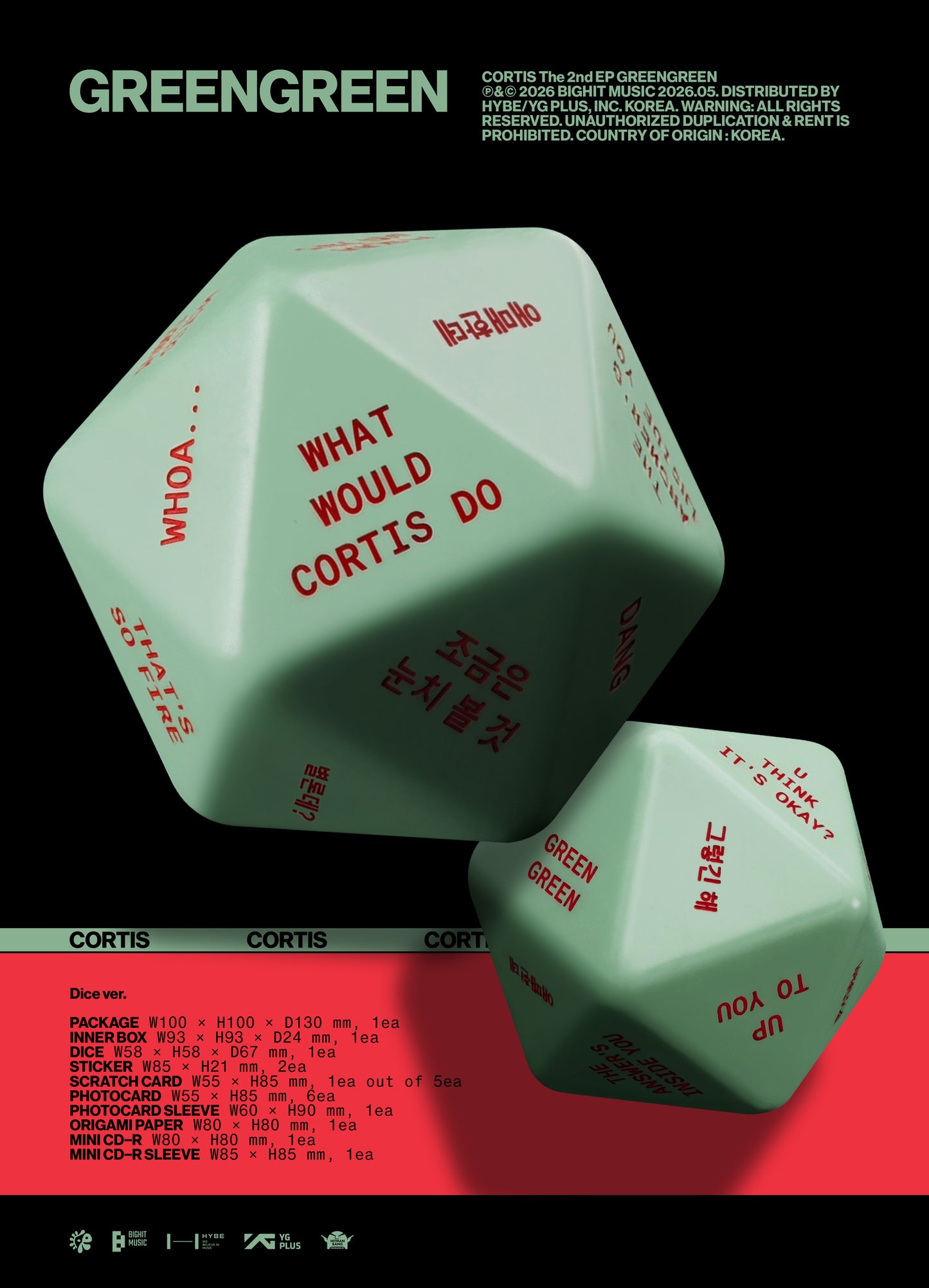[PRE-ORDER] CORTIS  2nd EP Album [GREENGREEN] (Dice Ver.)