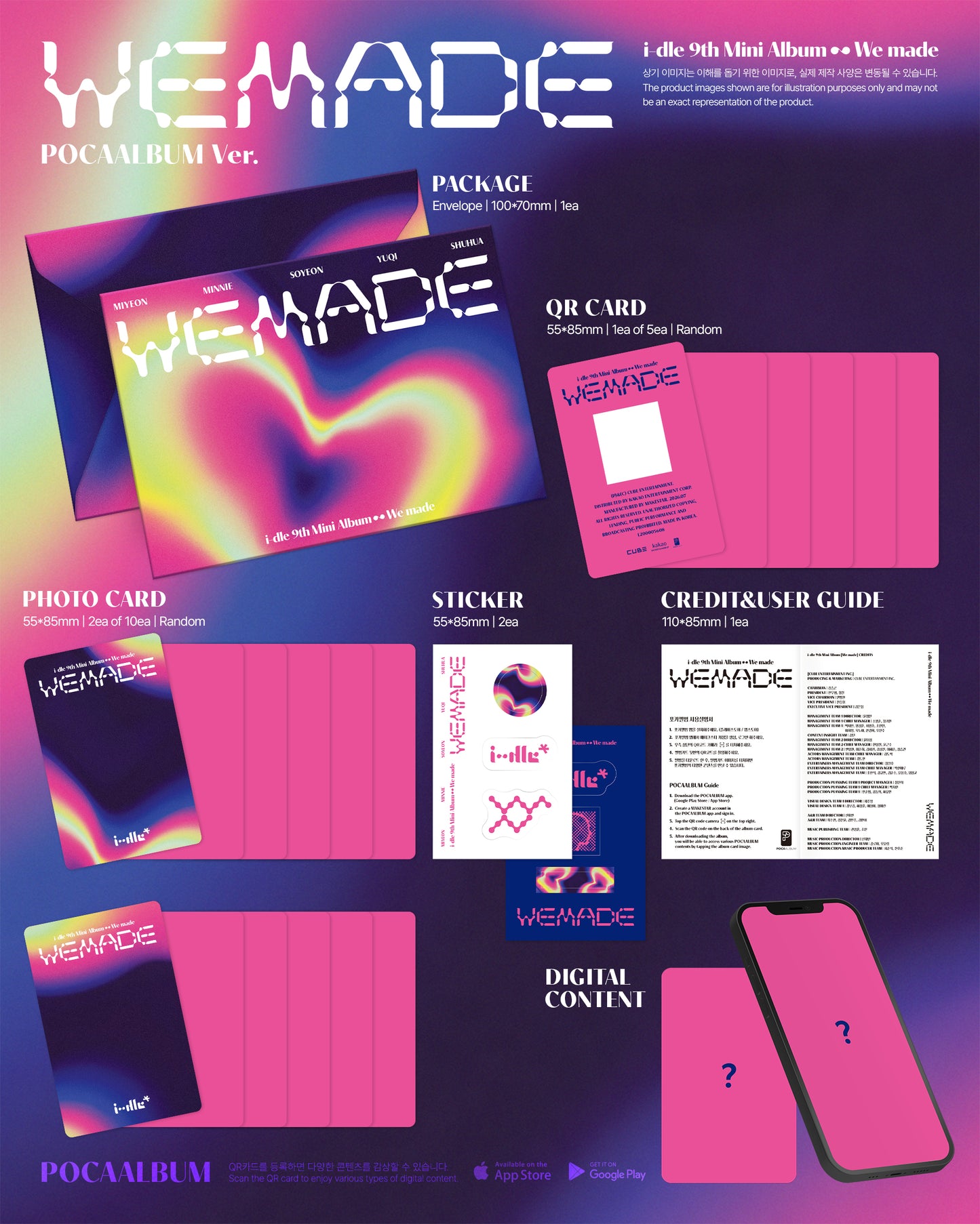 [PRE-ORDER] i-dle 9th Mini Album [We made] (POCAALBUM Ver.)