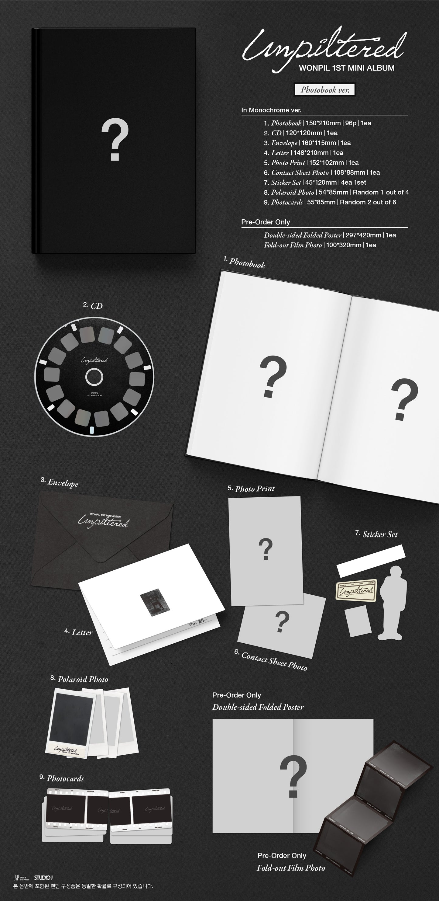 [PRE-ORDER] WONPIL - 1st Mini Album [Unpiltered] (Photobook Ver.)
